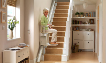 Stairlift rails for straight stairs