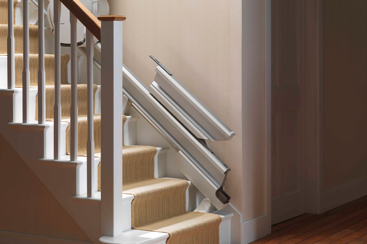 Straight Stairlift Retractable Rail Option