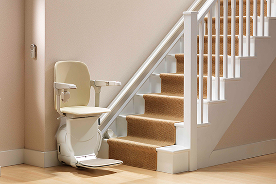 Stannah Siena stairlift for straight stairs.